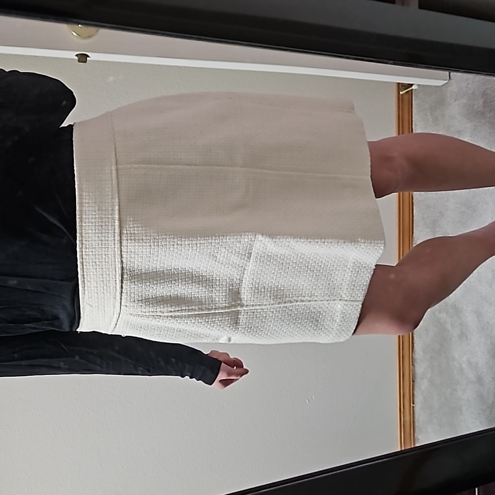 Banana Republic White Skirt